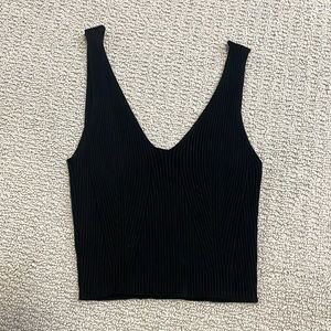 Dynamite Black Knit Crop Top